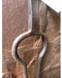 Antike Holländische Kaminzange aus Schmiedeeisen, Messing 