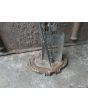 Polierter Stahl Kaminbesteck aus Messing, Polierte Stahl 