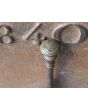 Antiker Französischen Schürhaken aus Schmiedeeisen, Messing 