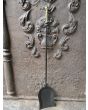 Viktorianische Kaminschaufel aus Schmiedeeisen, Poliertes Messing 