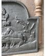 Kaminplatte 'Allegorie der Jagd' aus Gusseisen 