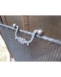 Großer Funkenschutz | Handarbeit, Neu | 96-140 cm aus Schmiedeeisen, Eisen-Gitter 