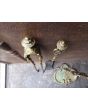 Jugendstil Kaminbesteck aus Schmiedeeisen, Messing, Bronze 