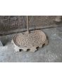 Antikes Englisches Kaminbesteck aus Gusseisen, Schmiedeeisen, Polierte Stahl 