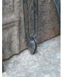 Großes Antikes Englisches Kaminbesteck aus Gusseisen, Schmiedeeisen 