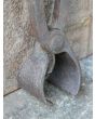 Antikes Französisches Kaminbesteck aus Schmiedeeisen, Holz 