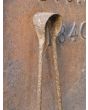 Antikes Französisches Kaminbesteck aus Schmiedeeisen, Messing 