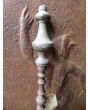 Antike Französische Kaminschaufel aus Schmiedeeisen, Messing 