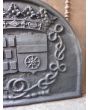Kaminplatte 'Wappen De Rostaing' aus Gusseisen 