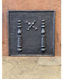 Kaminplatte 'Andreaskreuz'