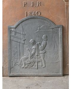 Historismus Ofenplatte Metall