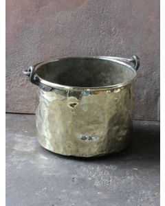 Kaminkorb Poliertes Messing