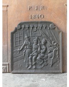 Historismus Ofenplatte Metall