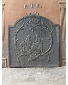 Historismus Ofenplatte Metall