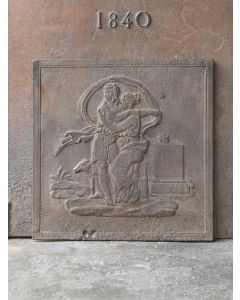 Historismus Ofenplatte Metall