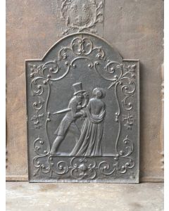 Historismus Ofenplatte Metall