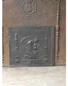 Kaminplatte 'Frau mit Cupido'