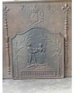 Historismus Ofenplatte Metall