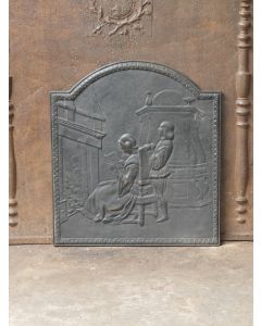 Historismus Ofenplatte Metall