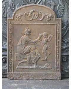 Kaminplatte 'Frau mit Cupido'