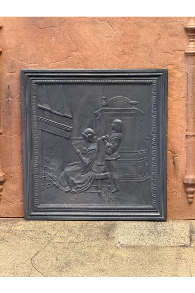 Historismus Ofenplatte Metall