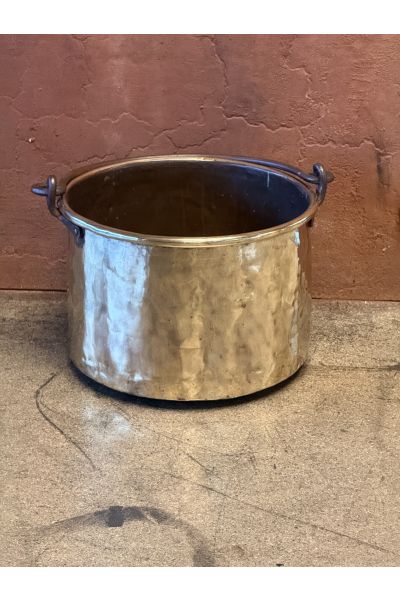 Kaminkorb Poliertes Messing