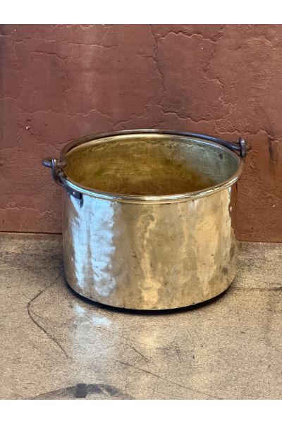 Kaminkorb Poliertes Messing