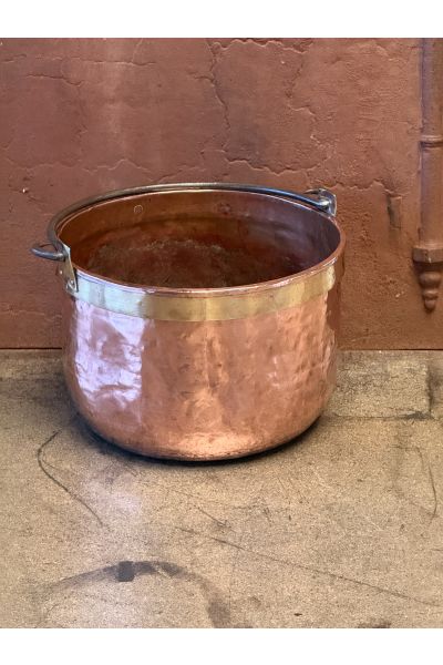 Holzkorb Poliertes Kupfer