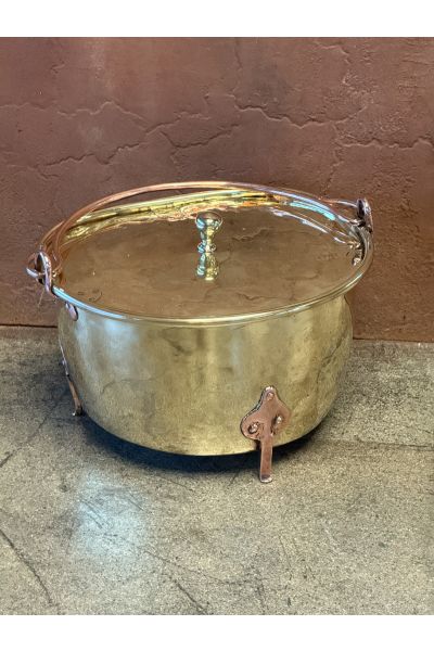 Kaminkorb Poliertes Messing