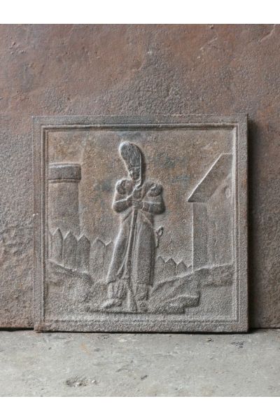 Kaminplatte 'Der Soldat' aus Gusseisen 