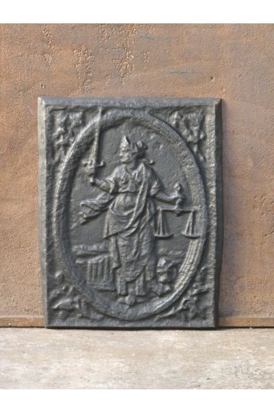Kaminplatte 'Justitia' aus Gusseisen 