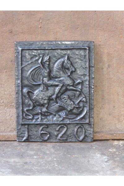 Kaminplatte 'Heilige Georg und der Drachen' aus 14 