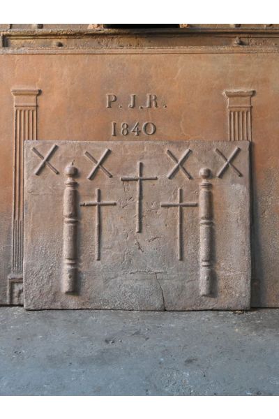 Kaminplatte 'Andreaskreuz'