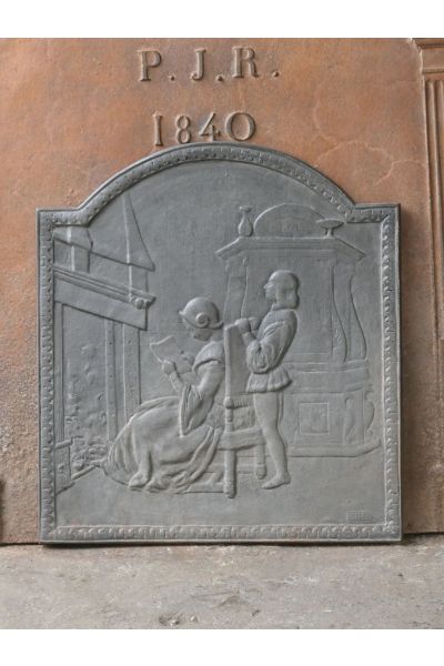 Historismus Ofenplatte Metall