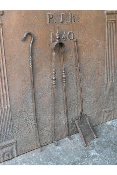Antikes Französisches Kaminbesteck