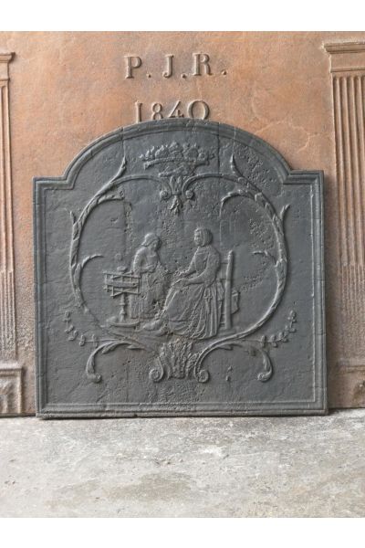 Historismus Ofenplatte Metall