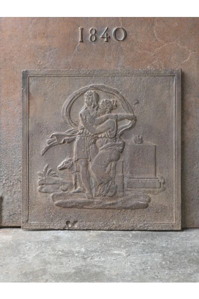 Historismus Ofenplatte Metall