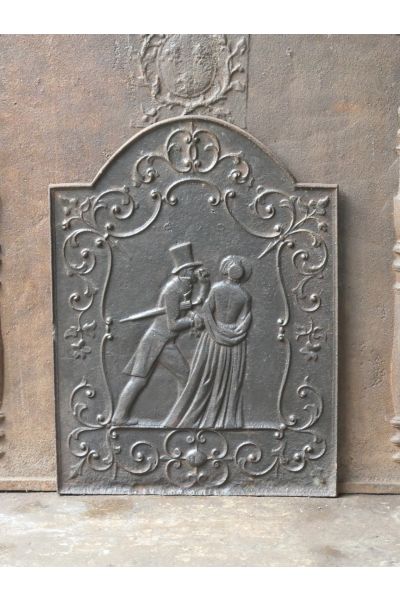 Historismus Ofenplatte Metall