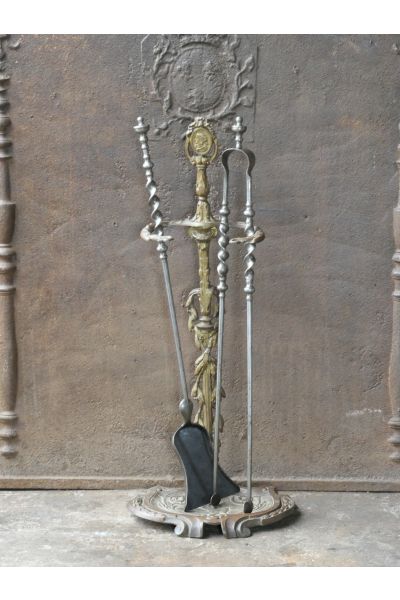 Antikes Französisches Kaminbesteck