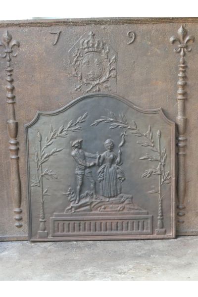 Historismus Ofenplatte Metall