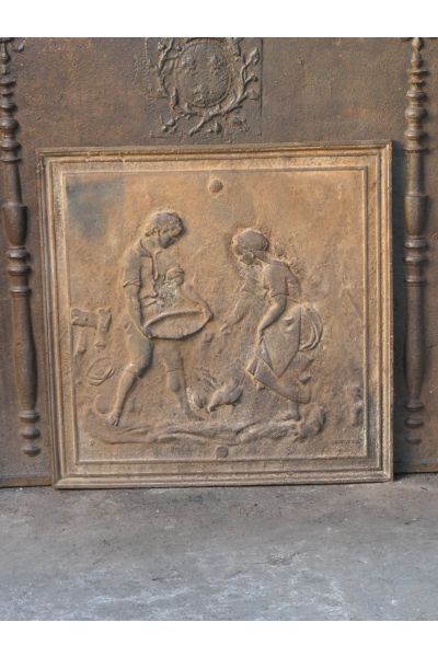 Kaminplatte 'Ländliche Szene'