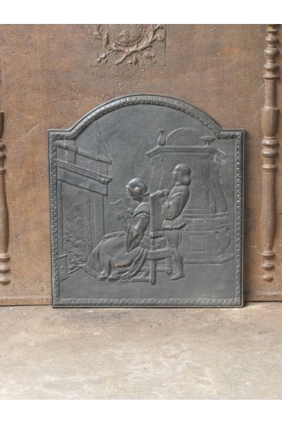 Historismus Ofenplatte Metall