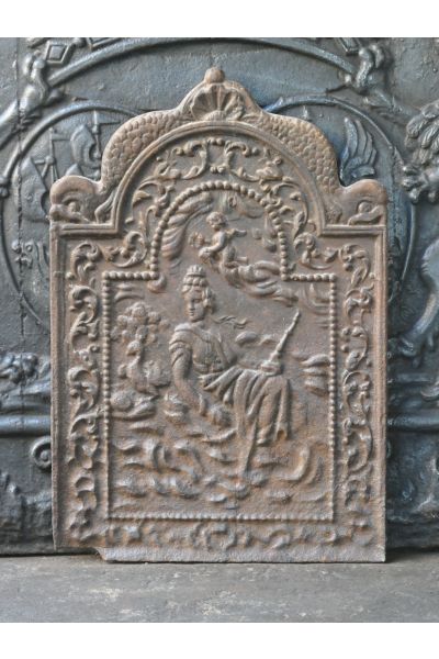 Kaminplatte 'Frau mit Cupido'