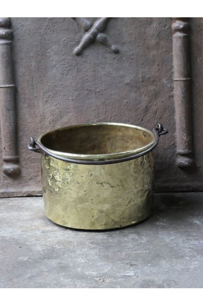 Kaminkorb Poliertes Messing