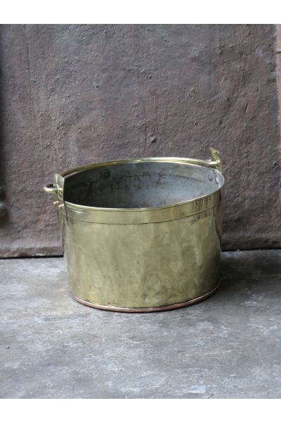 Kaminkorb Poliertes Messing