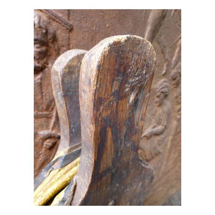 Antiker Blasebalg aus Holz, Eisen 
