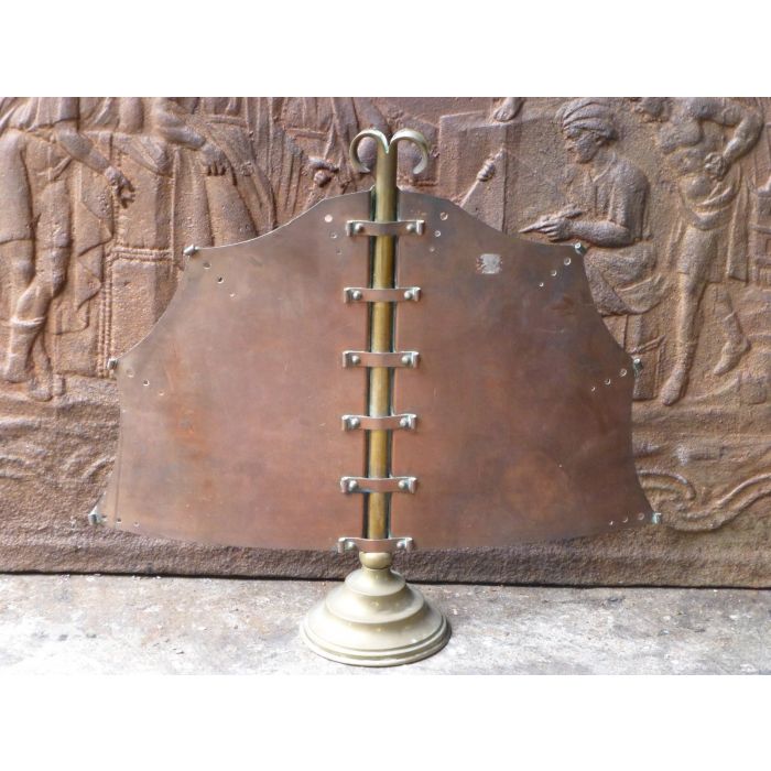 Art Deco Funkenschutzgitter aus Messing, Kupfer 