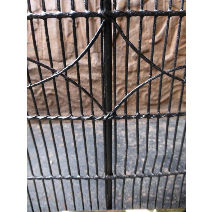 Antiker Kaminschutzgitter aus Messing, Eisen-Gitter, Eisen 