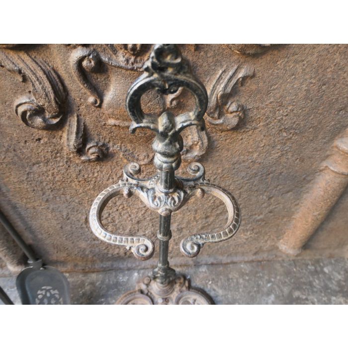 Viktorianisches Kaminbesteck aus Gusseisen, Schmiedeeisen 