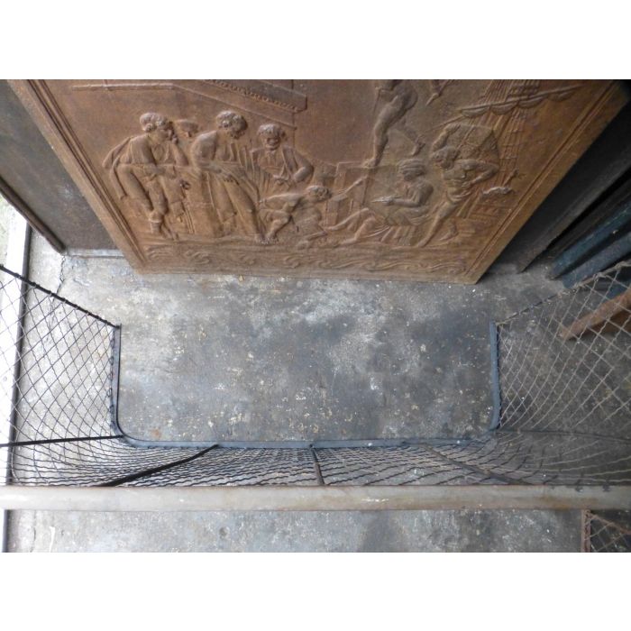 Antiker Kaminschutzgitter aus Messing, Eisen-Gitter 